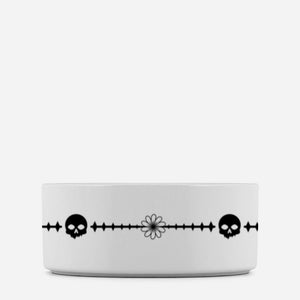 ceramic skull design dog pet bowl